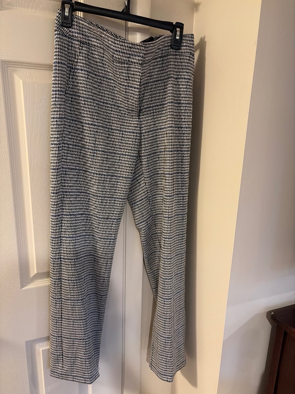 WHBM straight leg luxe plaid pant